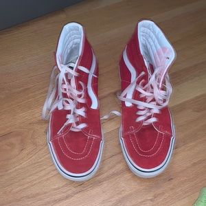 Red high top vans!